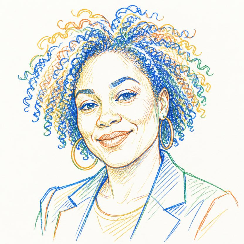 Illustrated portrait of Amara Okafor