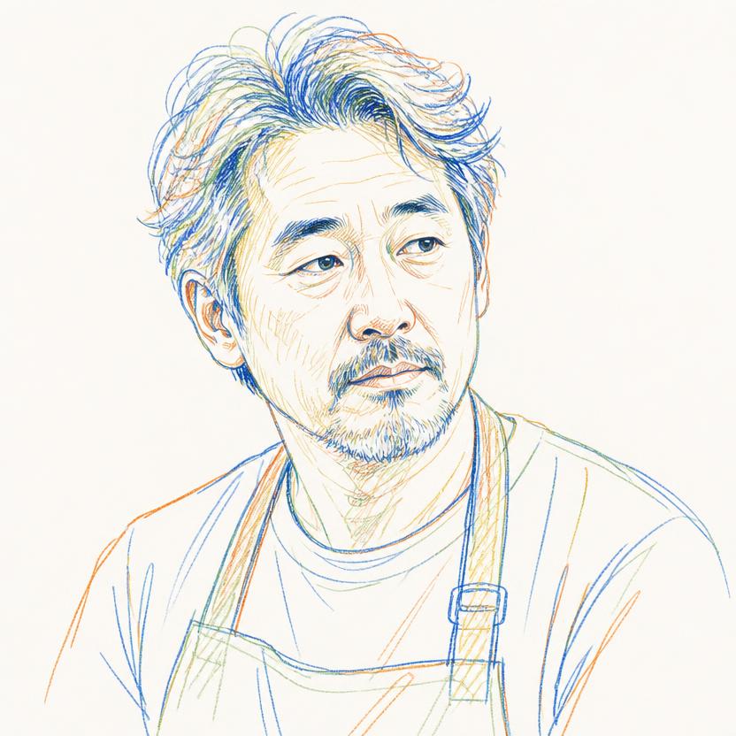 Illustrated portrait of David Park