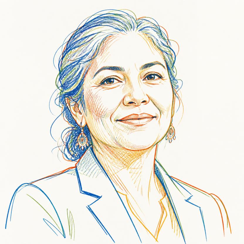 Illustrated portrait of Isabel Morales