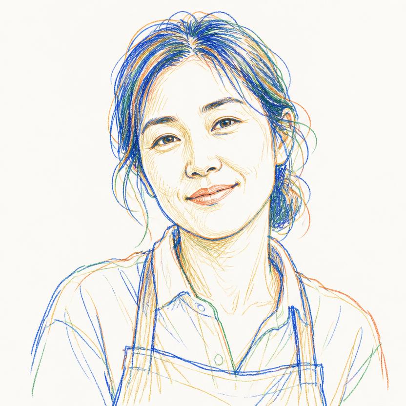Illustrated portrait of Sofia Kim